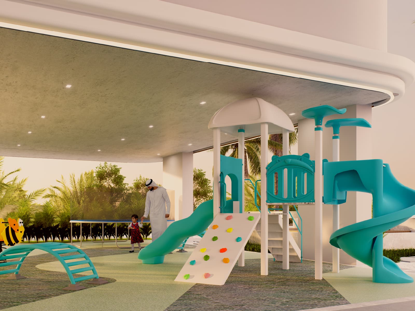 Outdoor-Cooled Kids Area