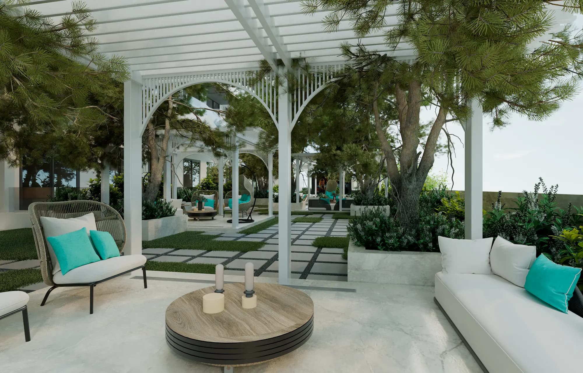 Outdoor-Cooled Garden Lounges